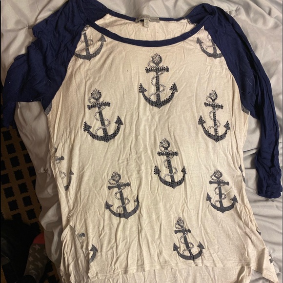 anchor blue and white shirt - Picture 1 of 3